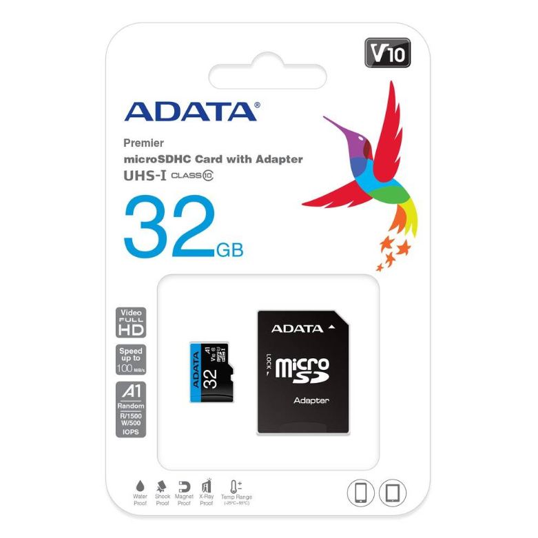 AData Premier Micro SDHC Card 32/64/128/256GB Class 10 A1 V10