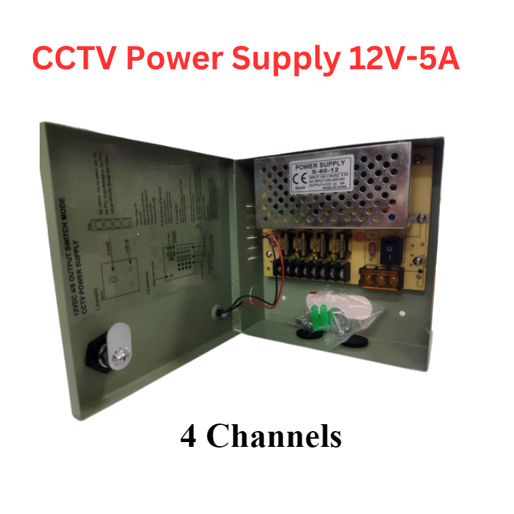 CCTV Switching Power Supply 12V-5A, 12V-10A (METAL BOX)