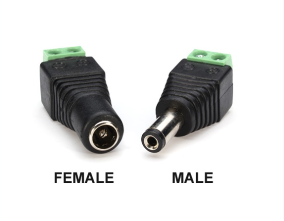 DC Power Connector Male/Female Jack Connector Plug Adapter for CCTV Camera