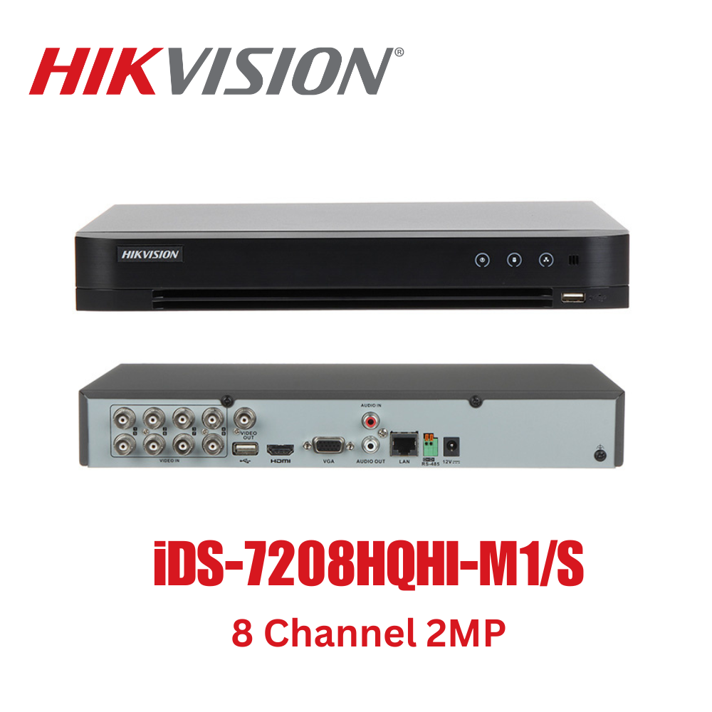 HIKVISION 2MP DVR iDS-7204HQHI-M1/S (4-ch), iDS-7208HQHI-M1/S (8-ch), iDS-7216HQHI-M2/S (16-ch) 1080p 1U H.265 AcuSense DVR