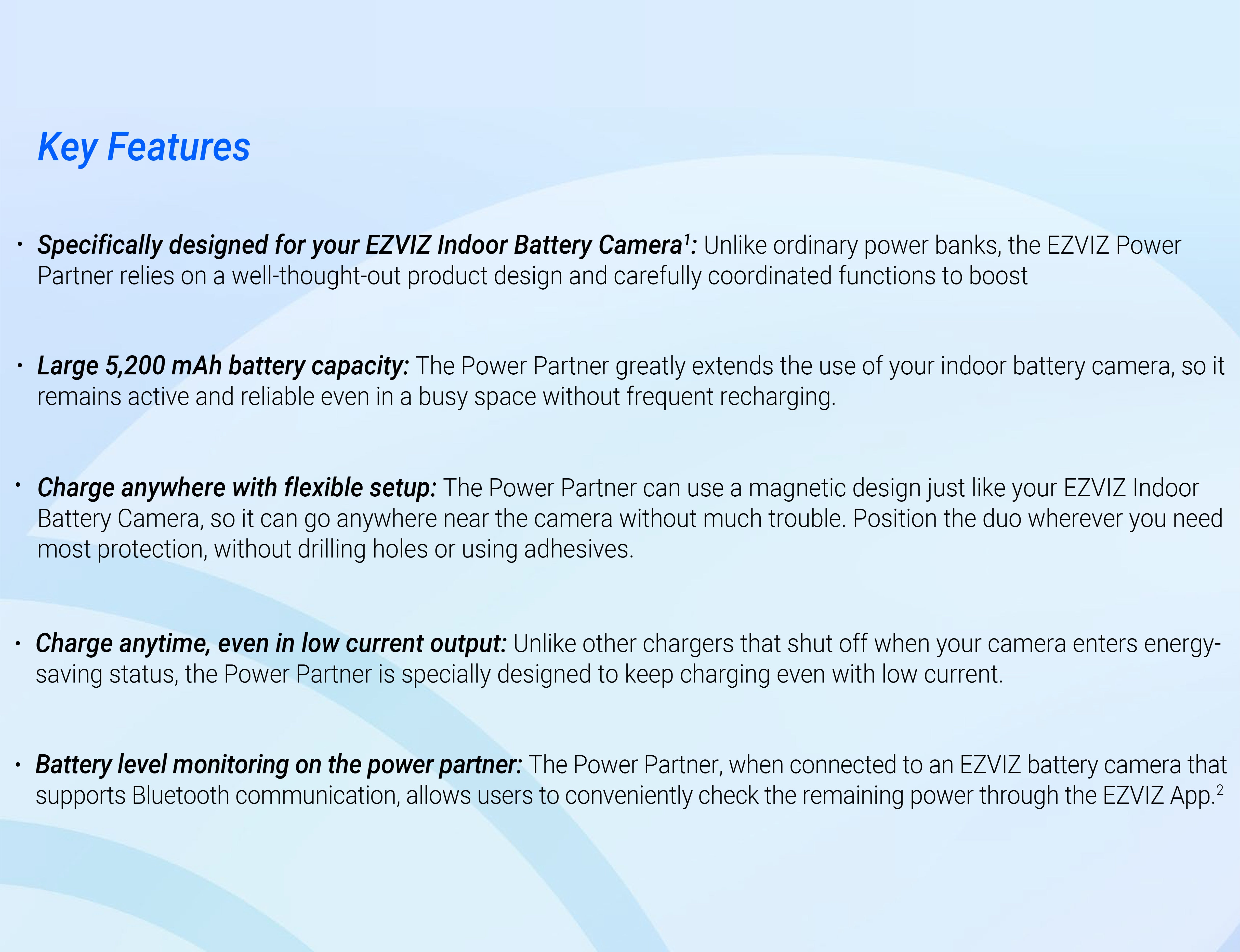 EZVIZ CB2 Battery Partner PB18 Power Partner Power Bank for CB2 series 5200mAH
