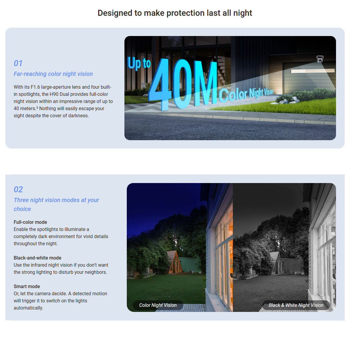 EZVIZ H90 DUAL LENS 2K+ + 2K+ Full Color Night Vision, Outdoor Alarm With Flood Light Waterproof AI Detection CCTV