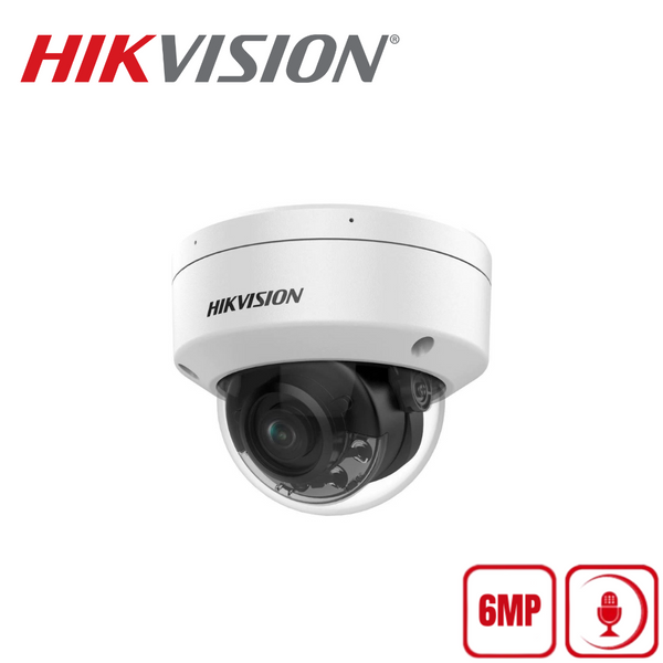 Hikvision DS-2CD2167G2H-LISU 6MP Smart Hybrid Light with ColorVu Fixed Dome Network Camera (Built-In MIC)