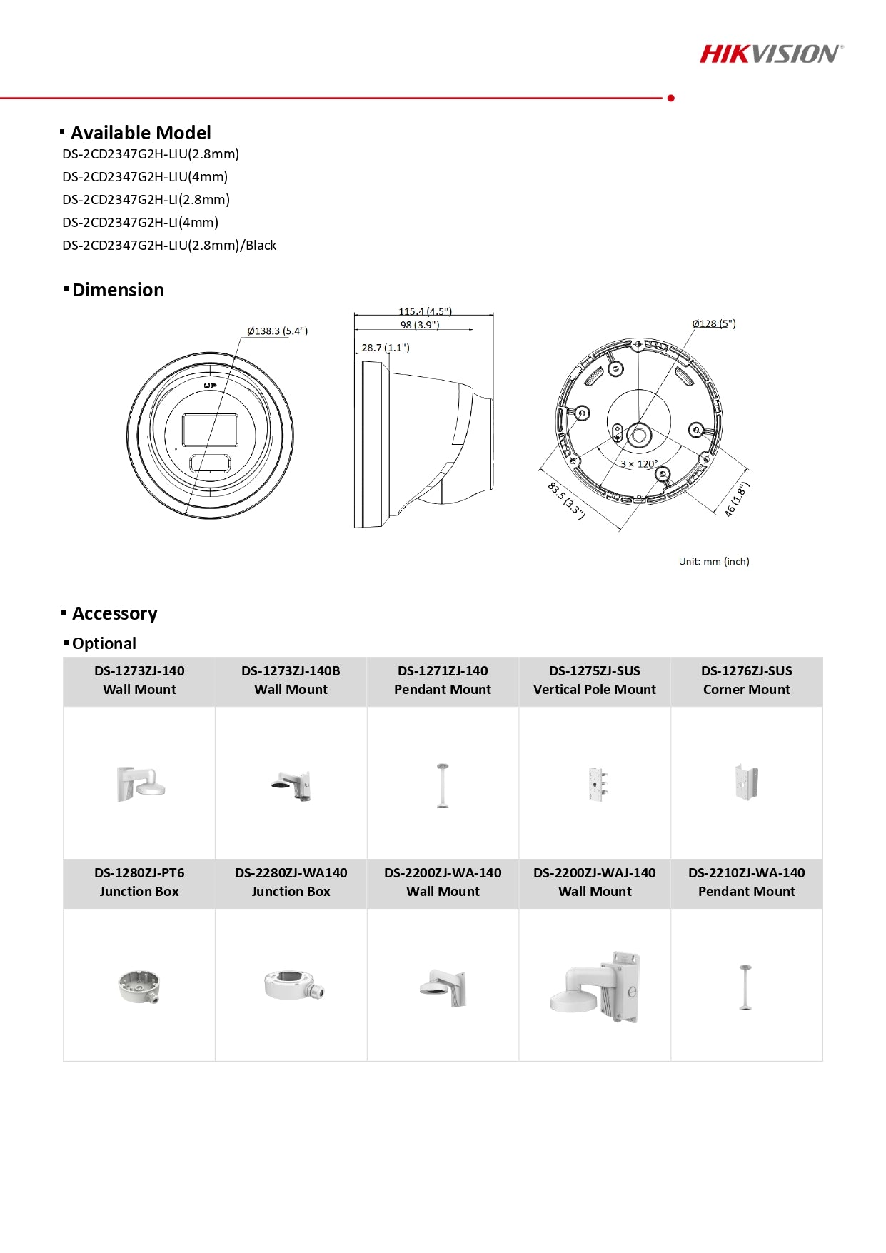 Hikvision DS-2CD2347G2H-LI 4MP Smart Hybrid Light with ColorVu Fixed Turret Network Camera