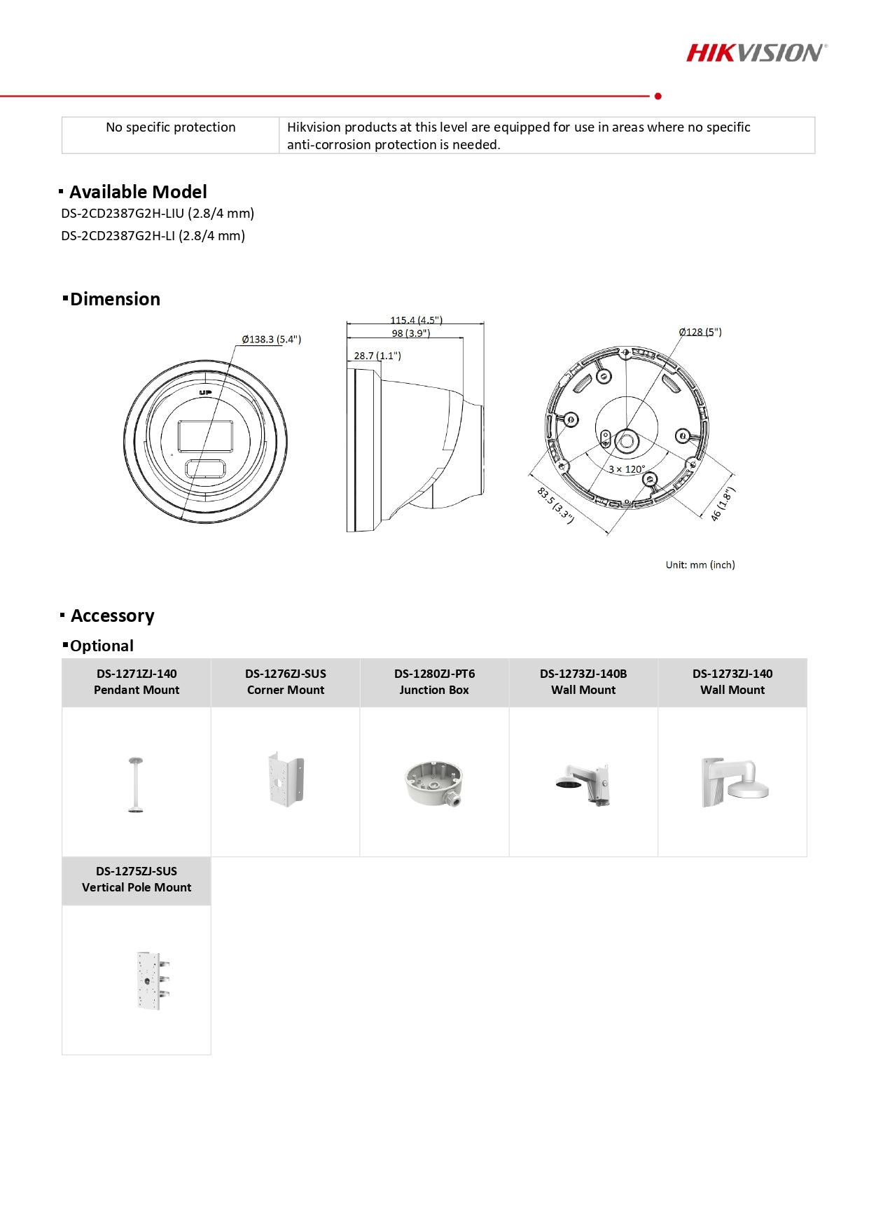 Hikvision DS-2CD2387G2H-LI 8MP Smart Hybrid Light with ColorVu Fixed Turret Network Camera