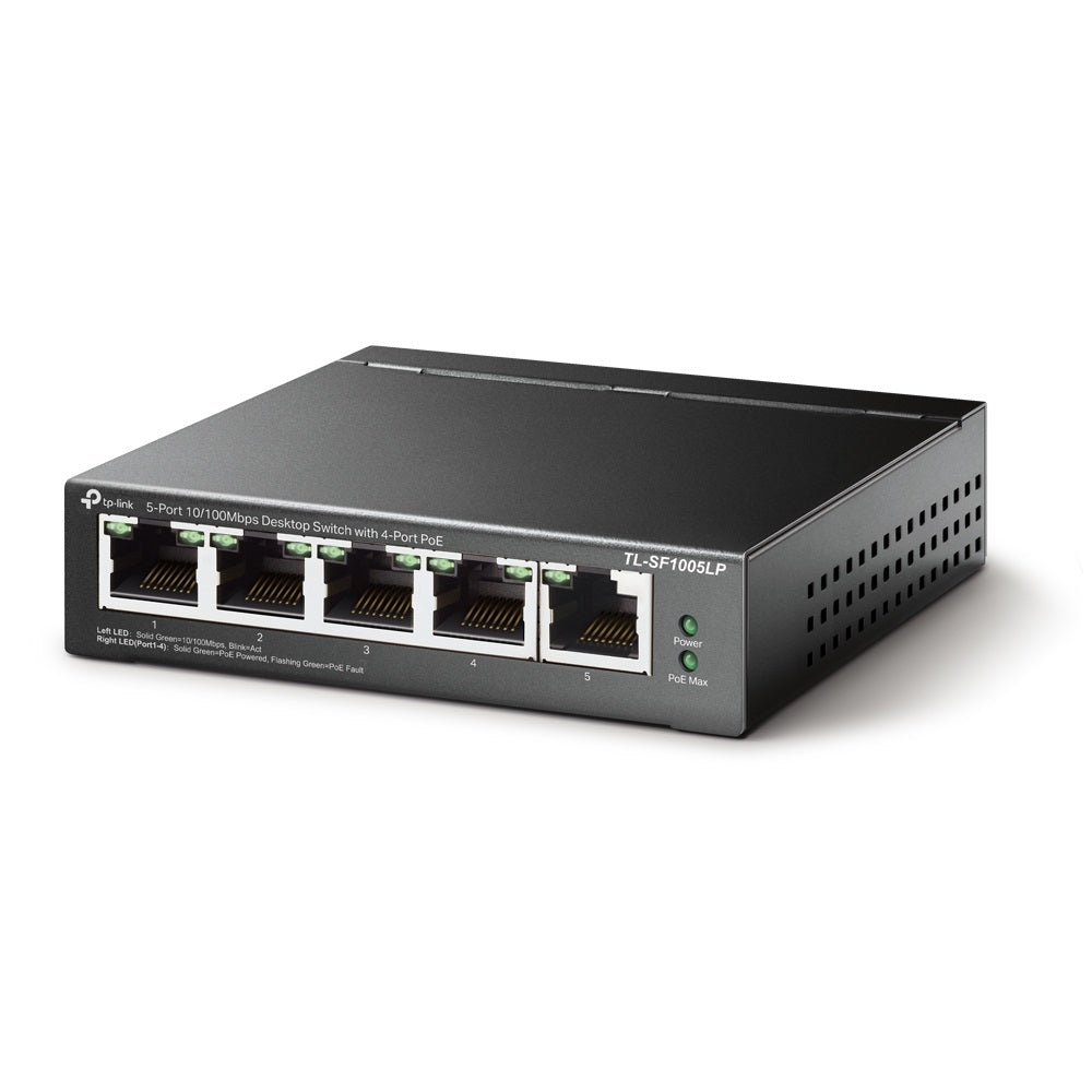 TP-LINK TL-SF1005LP 5-Port 10/100Mbps Desktop Switch with 4-Port PoE