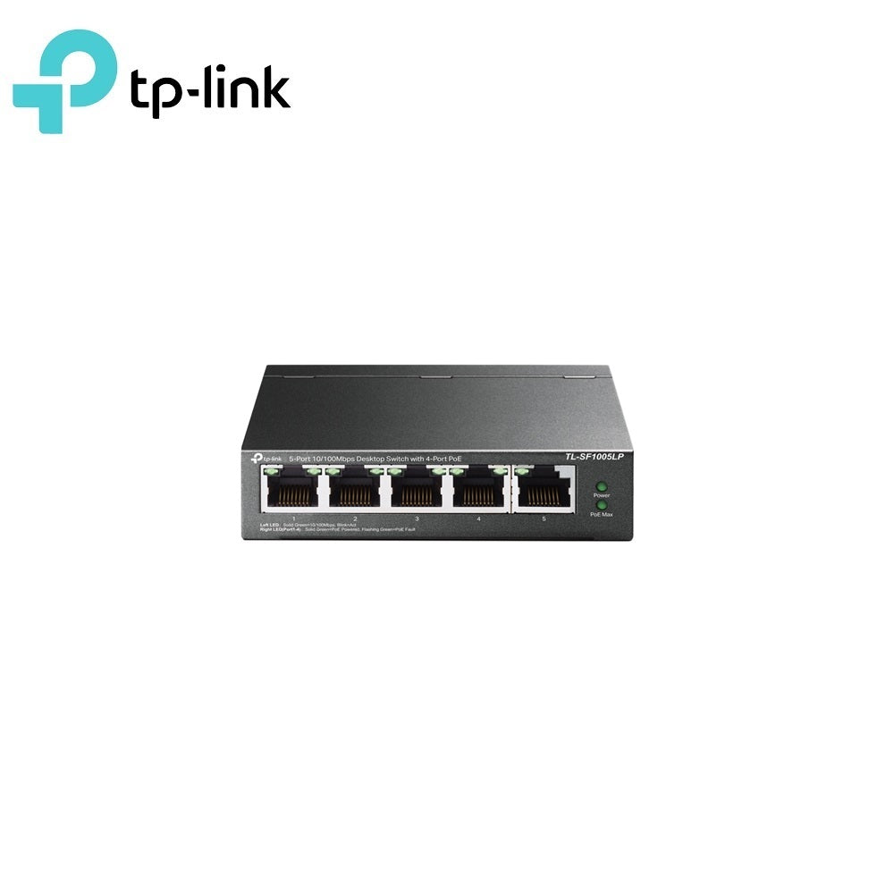 TP-LINK TL-SF1005LP 5-Port 10/100Mbps Desktop Switch with 4-Port PoE