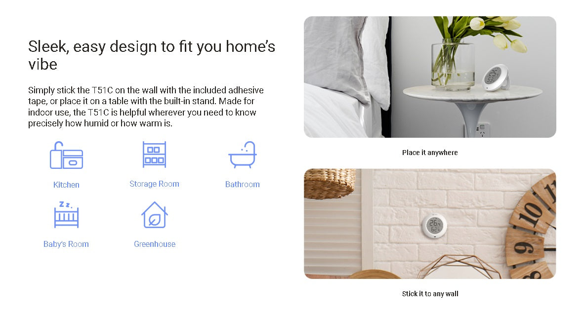 EZVIZ Smart Home T51C Temperature & Humidity Sensor