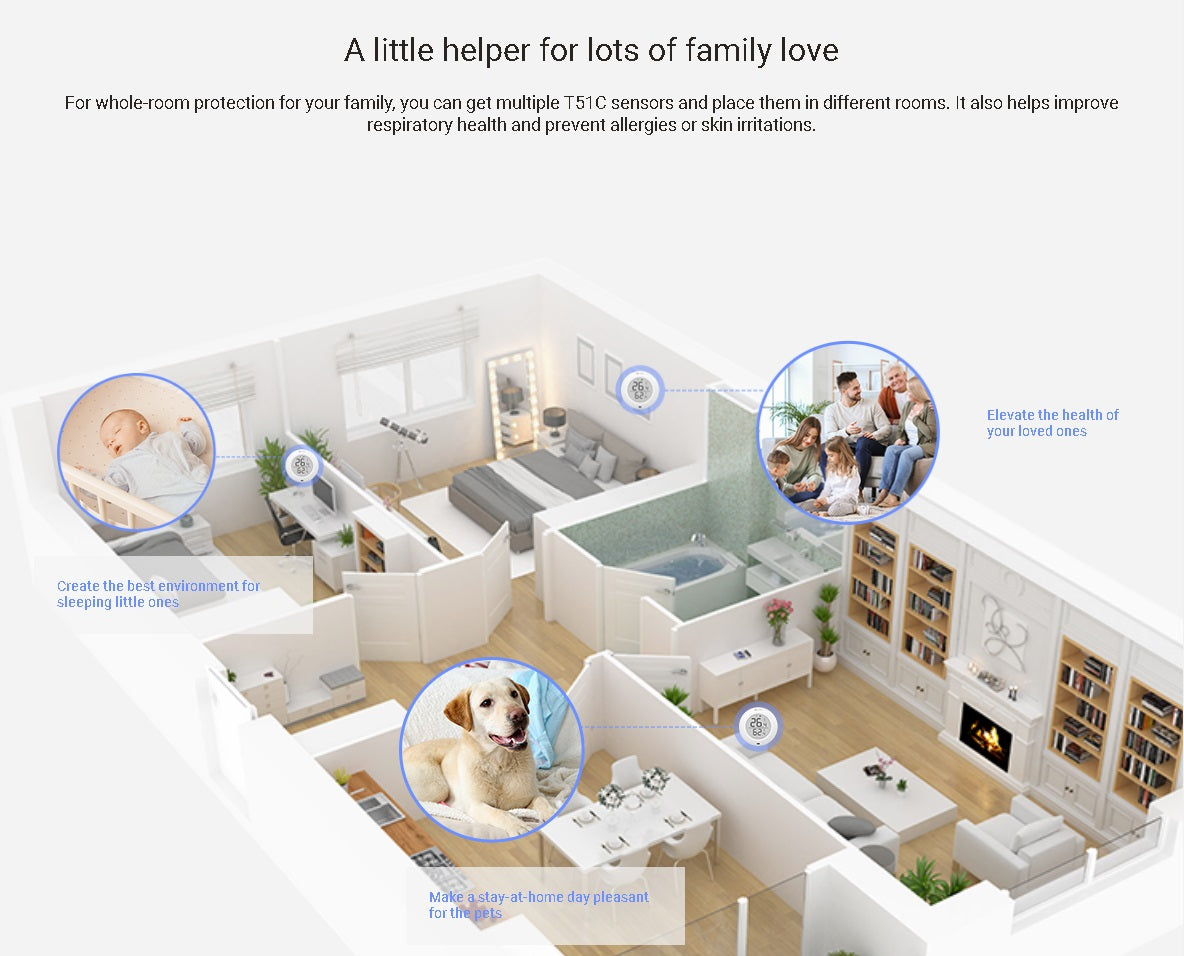 EZVIZ Smart Home T51C Temperature & Humidity Sensor