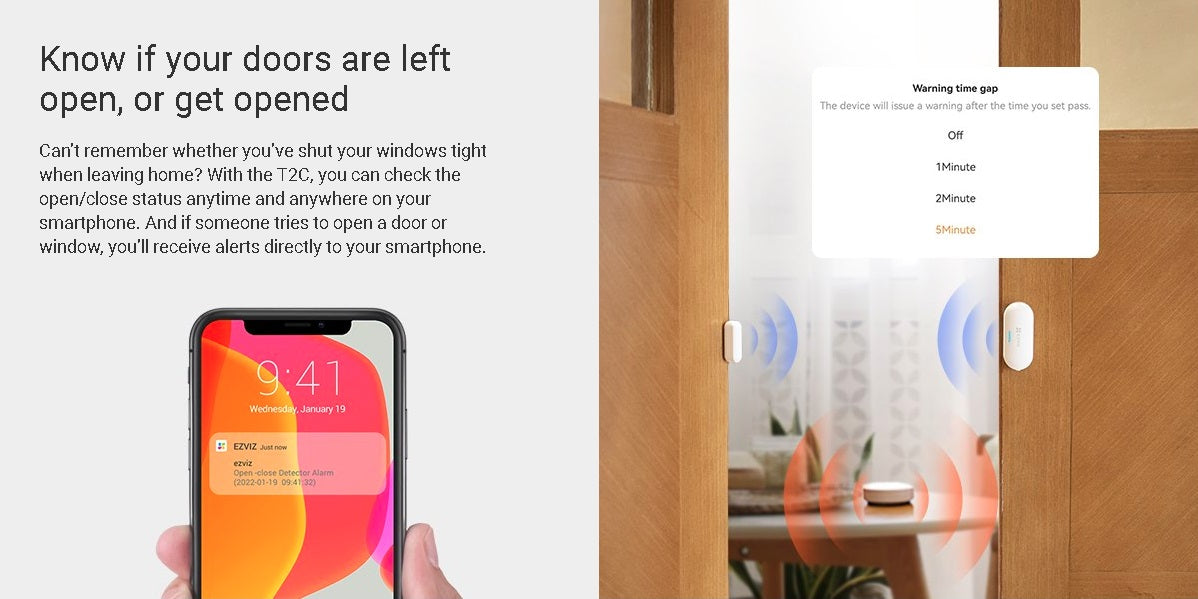 EZVIZ T2C Smart Home Open Close Sensor