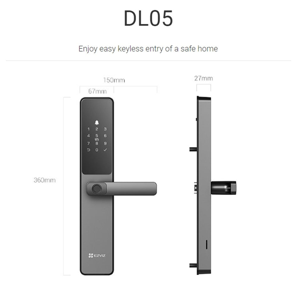 Ezviz DL05 Smart Home Security Fingerprint Door Handle Lock Smart Fingerprint Lock Keyless Doorlock