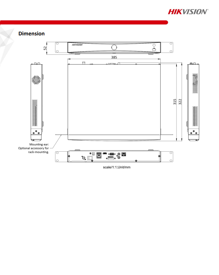 HIKVISION DS-7608NXI-I2/S(C) 8-ch 1U AcuSense 4K NVR