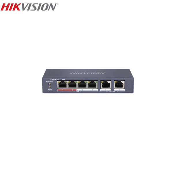 HIKVISION 4 Port Fast Ethernet DS-3E0106P-E/M Unmanaged POE Switch