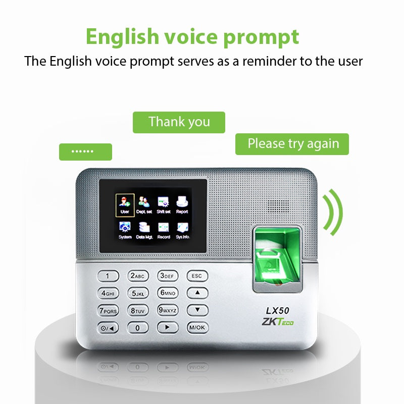 ZKTeco Fingerprint Attendance Machine Time Record Office Employee Punc ...