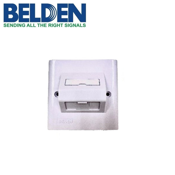 BELDEN AX104448 86x86 KeyConnect Tilted Double Port RJ45 Faceplate