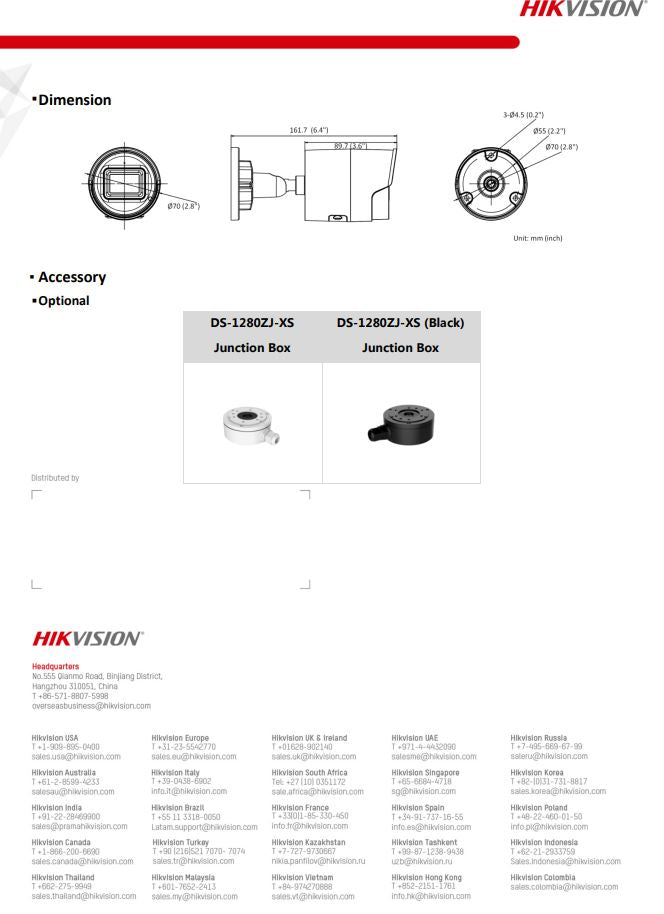 HIKVISION DS-2CD2083G2-I 8MP AcuSense Fixed Bullet Network Camera