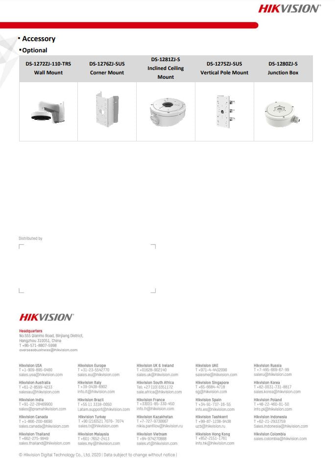 HIKVISION DS-2CD1347G0-L(C) 4MP ColorVu Fixed Turret Network Camera