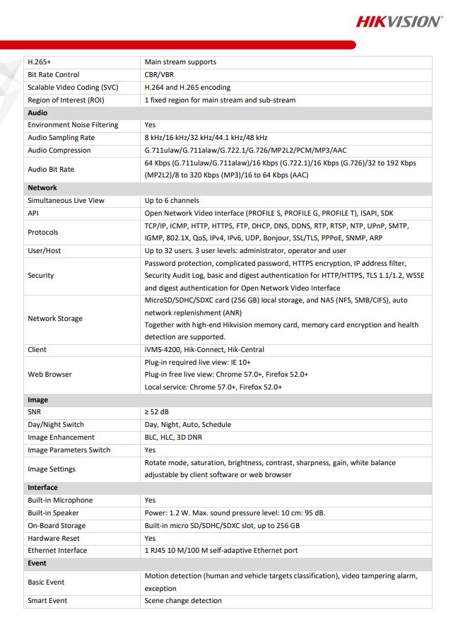 HIKVISION DS-2CD2046G2-IU/SL(C) 4MP AcuSense Strobe Light & Audible Warning Fixed Bullet Network Camera