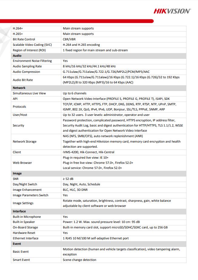 HIKVISION DS-2CD2066G2-IU/SL 6 MP AcuSense Strobe Light and Audible Warning Fixed Bullet Network Camera