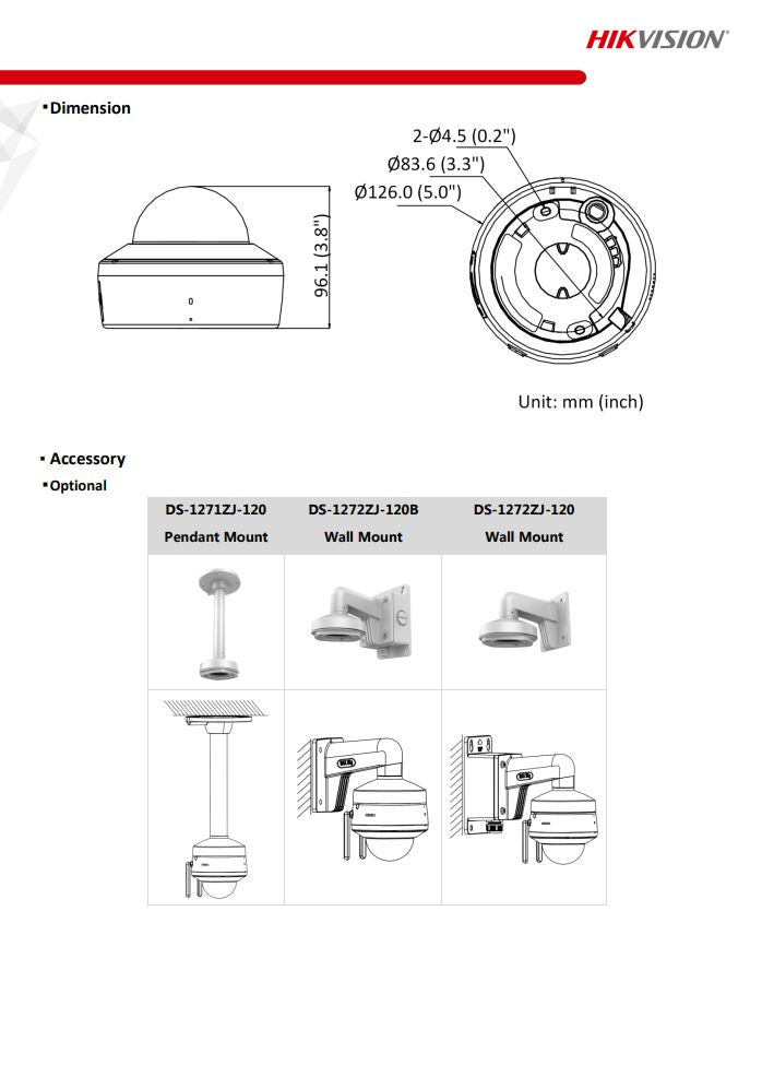 HIKVISION  DS-2CV2121G2-IDW 2MP Outdoor Audio Fixed Dome Wi-Fi Network Camera