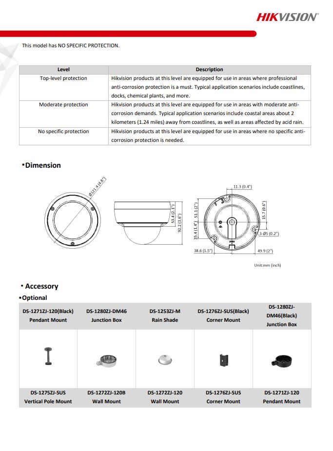 HIKVISION DS-2CD2123G2-IU(D) 2MP AcuSense Vandal Fixed Dome Network Camera