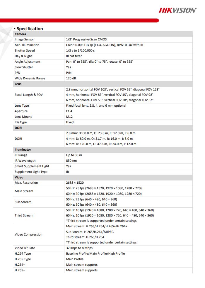 HIKVISION DS-2CD2146G2-I(C) 4MP AcuSense Fixed Dome Network Camera