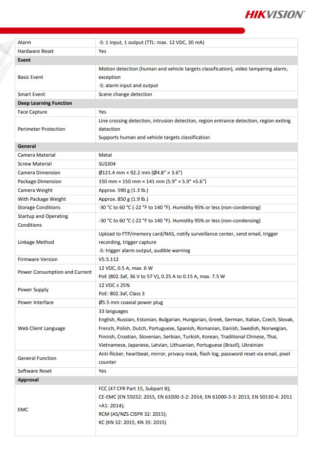 HIKVISION DS-2CD2186G2-I(C) 4K AcuSense Fixed Dome Network Camera