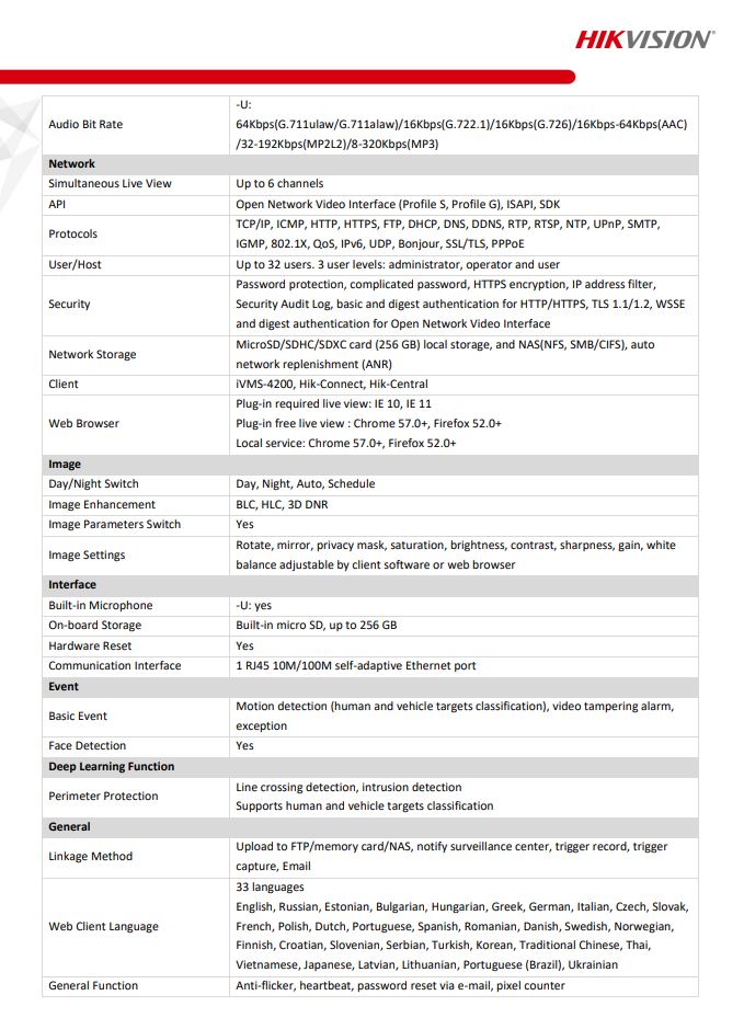 HIKVISION DS-2CD2343G2-I 4MP AcuSense Fixed Turret Network Camera