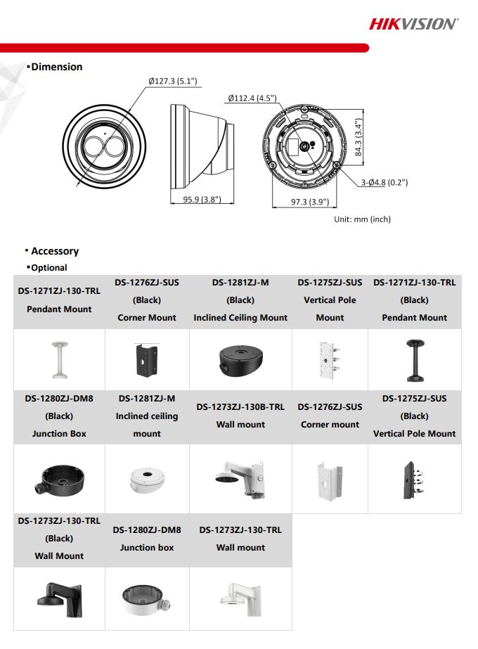 HIKVISION DS-2CD2343G2-I 4MP AcuSense Fixed Turret Network Camera