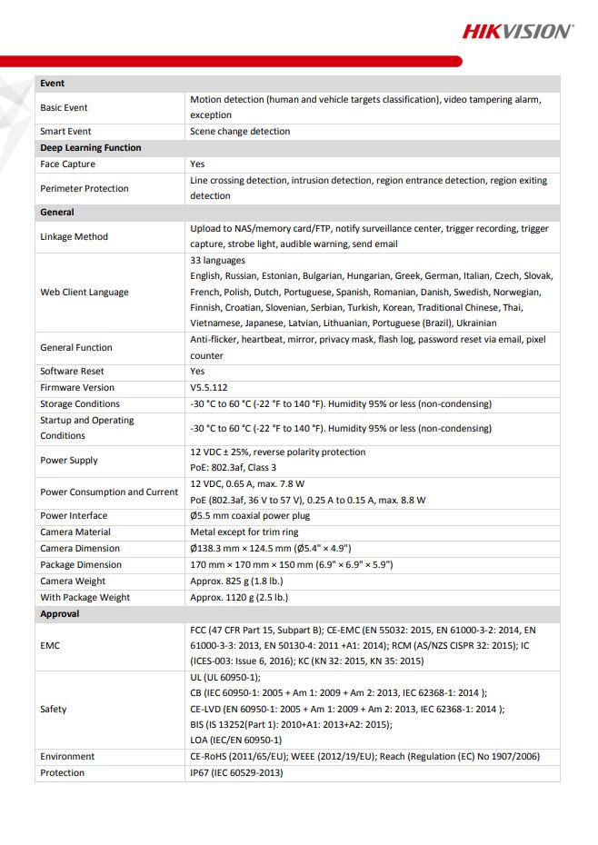 HIKVISION DS-2CD2346G2-ISU/SL(C) 4MP AcuSense Strobe Light & Audible Warning Fixed Turret Network Camera