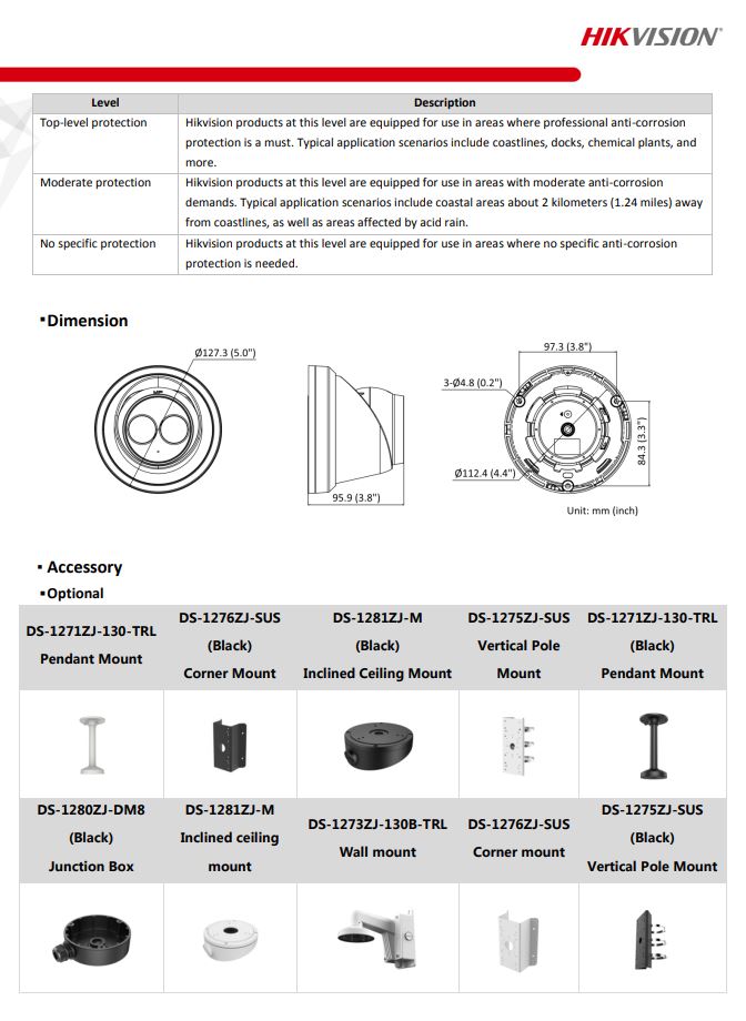 HIKVISION DS-2CD2383G2-I 8MP AcuSense Fixed Turret Network Camera