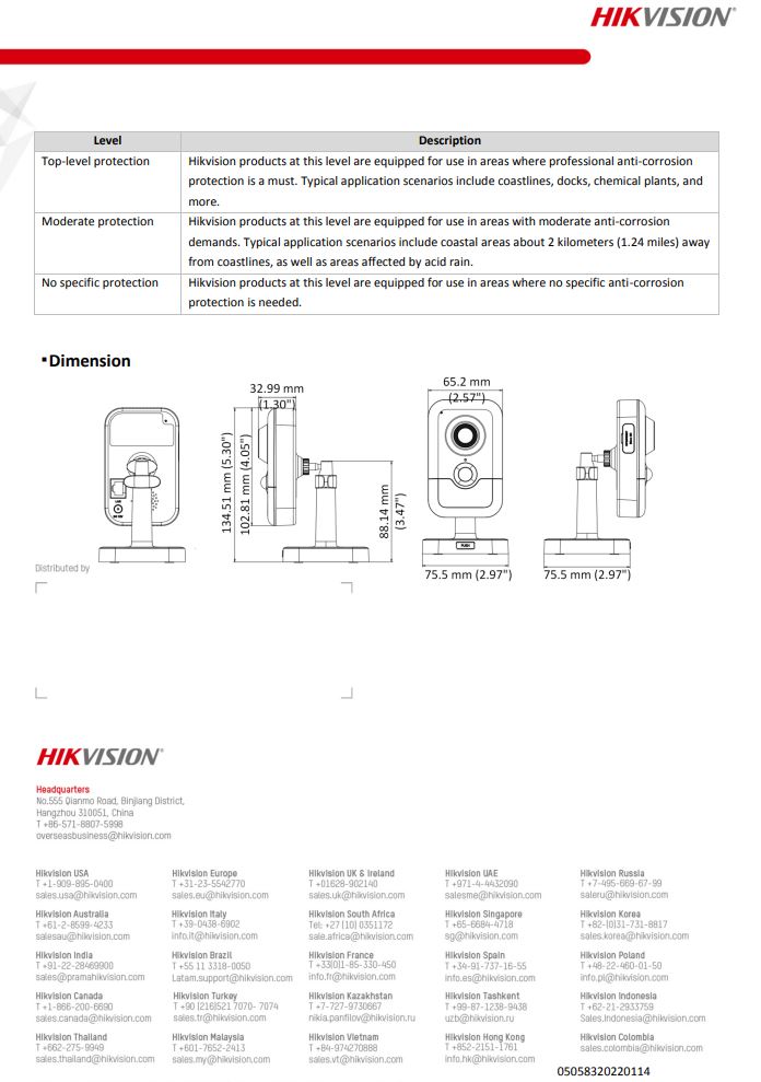 HIKVISION DS-2CD2423G0-IW 2MP Indoor WDR Fixed Wi-Fi Cube Network Camera