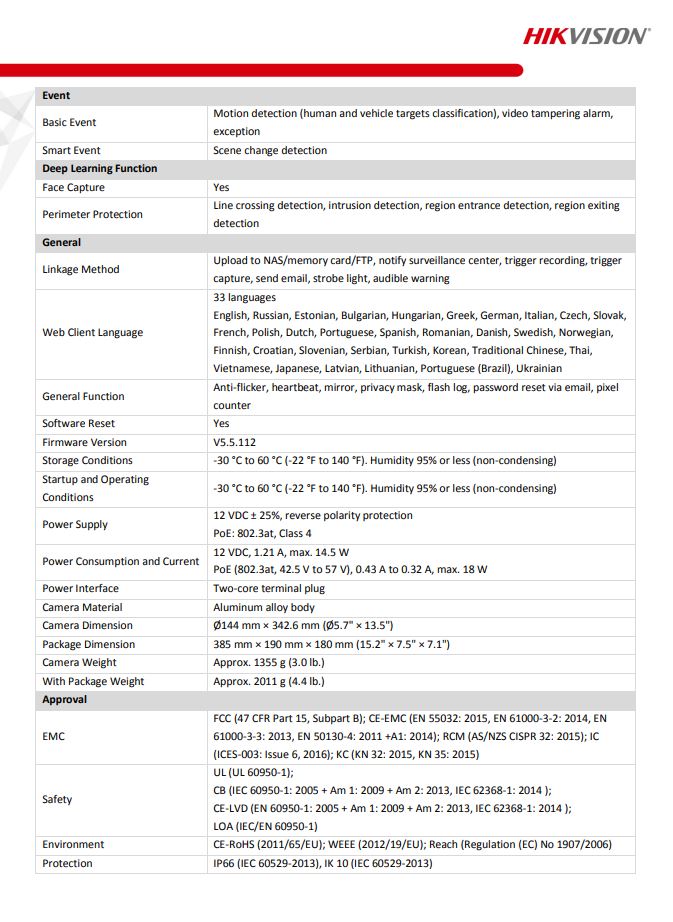 HIKVISION DS-2CD2646G2-IZSU/SL(C) 4MP AcuSense Strobe Light & Audible Warning Motorized Varifocal Bullet Network Camera