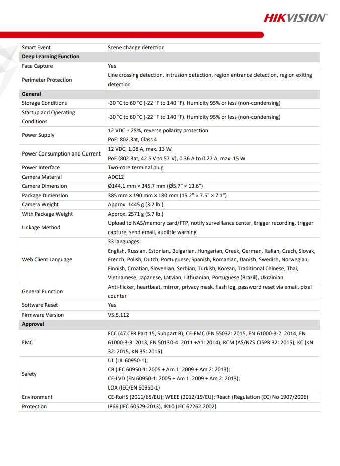 HIKVISION DS-2CD2646G2-IZS(C) 4MP AcuSense Motorized Varifocal Bullet Network Camera