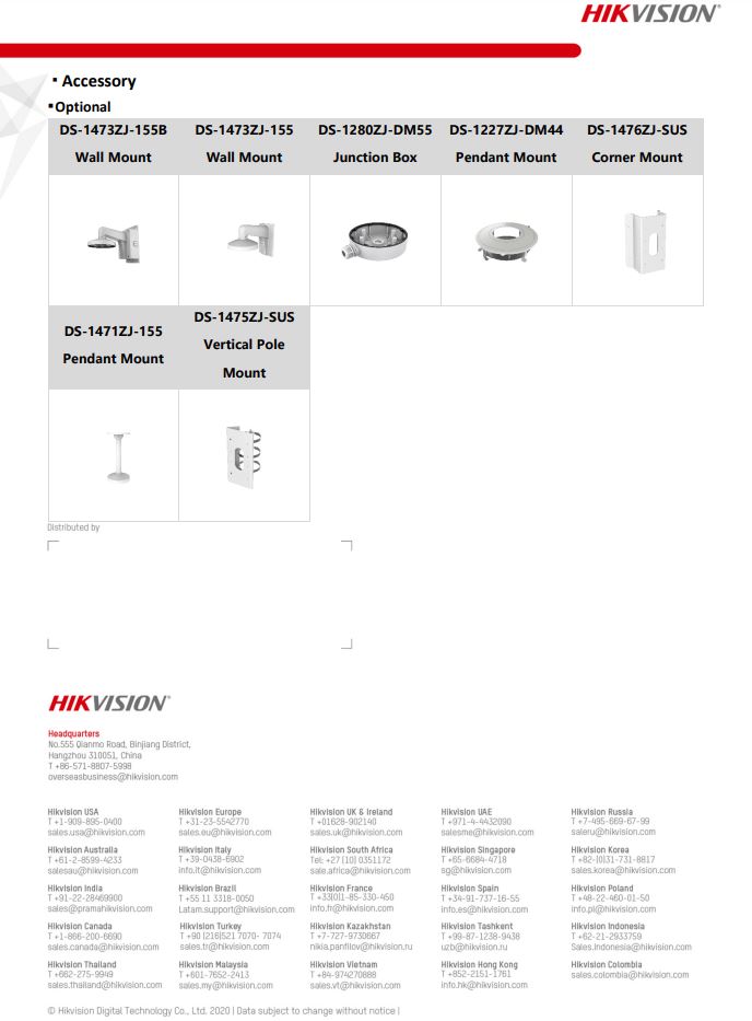 HIKVISION DS-2CD2723G2-IZS(D) 2MP AcuSense Motorized Varifocal Dome Network Camera