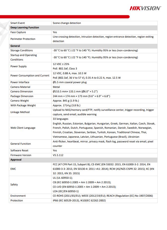 HIKVISION DS-2CD2746G2-IZS(C) 4MP AcuSense Motorized Varifocal Dome Network Camera