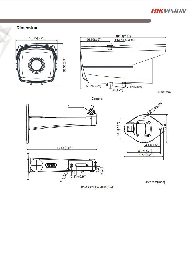 HIKVISION DS-2CD2T21G0-IS 2MP WDR Fixed Bullet Network Camera