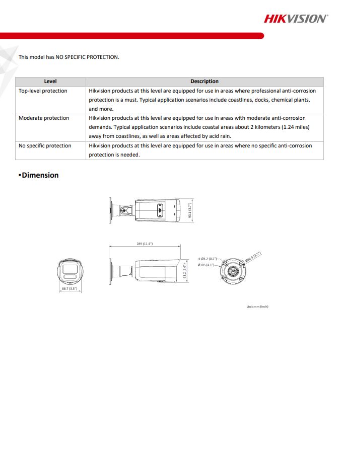 HIKVISION DS-2CD2T26G2-2I(D) 2MP AcuSense Fixed Bullet Network Camera