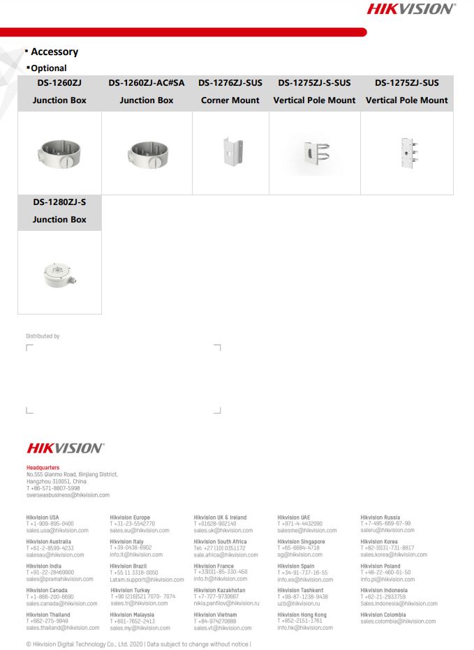 HIKVISION DS-2CD2T26G2-2I(D) 2MP AcuSense Fixed Bullet Network Camera