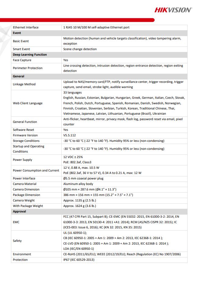 HIKVISION DS-2CD2T46G2-ISU/SL(C) 4MP AcuSense Strobe Light & Audible Warning Fixed Bullet Network Camera