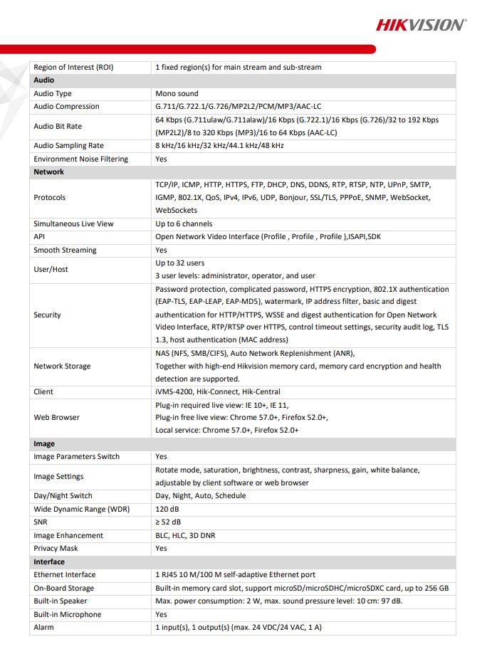 HIKVISION DS-2CD2T26G2-ISU/SL(D) 2MP AcuSense Strobe Light & Audible Warning Fixed Bullet Network Camera