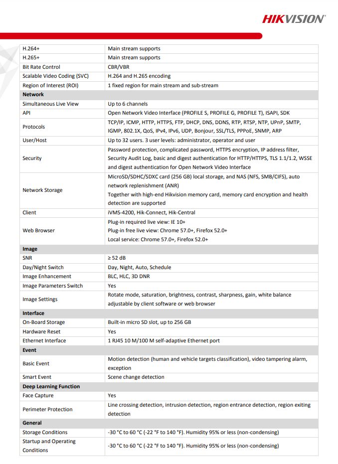 HIKVISION DS-2CD2T46G2-4I(C) 4MP AcuSense Fixed Bullet Network Camera