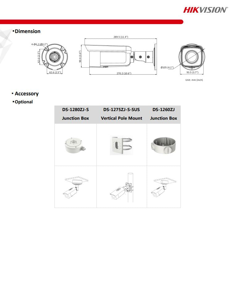 HIKVISION DS-2CD2T87G2-L 8MP ColorVu Fixed Bullet Network Camera