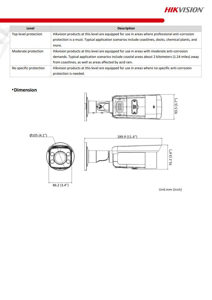 HIKVISION DS-2CD2T87G2-LSU/SL (C) 8MP ColorVu Strobe Light & Audible Warning Fixed Bullet Network Camera