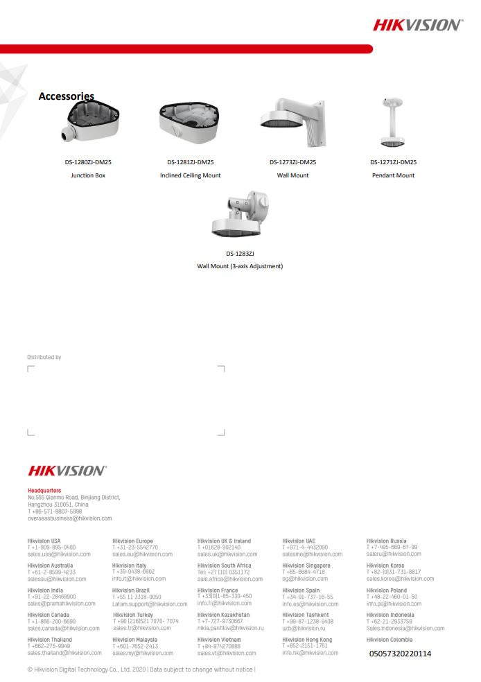 HIKVISION DS-2CD63C5G0E-IVS 12MP IR Network Fisheye Camera