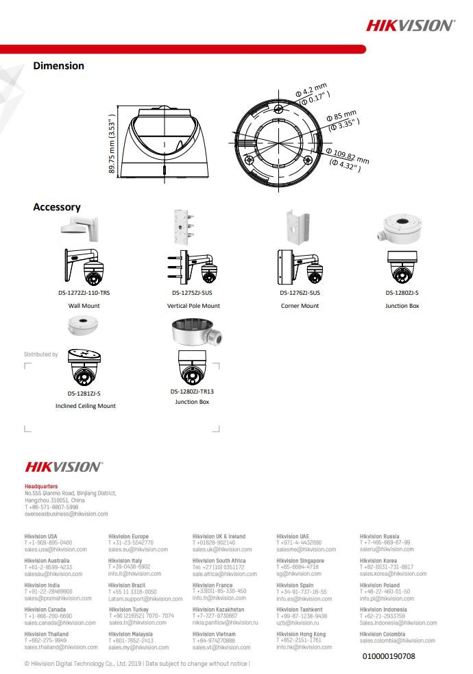 DS-2CE71H0T-PIRLO 5MP PIR Fixed Turret Camera