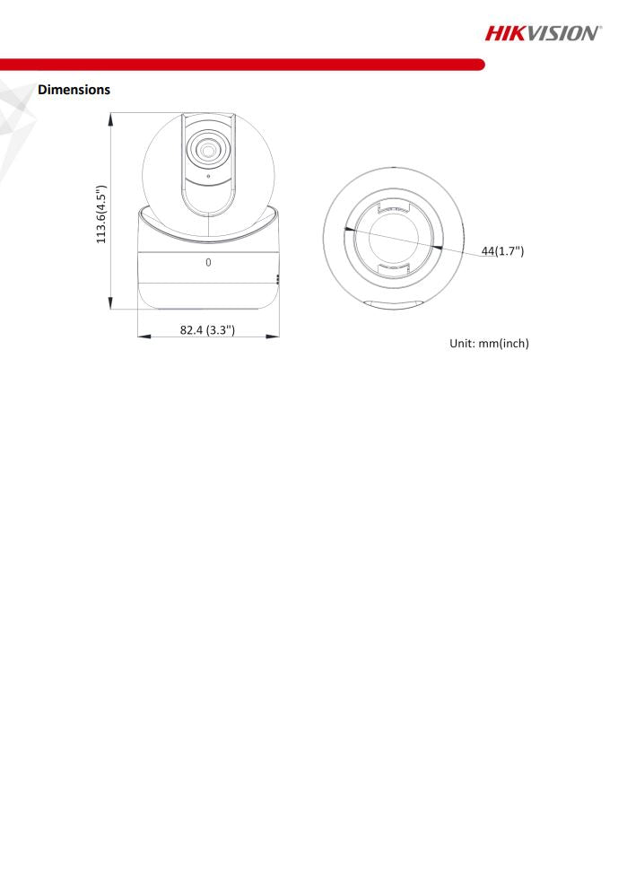 HIKVISION DS-2CV2Q21FD-IW 2MP Indoor Audio Fixed Wi-Fi PT Network Camera