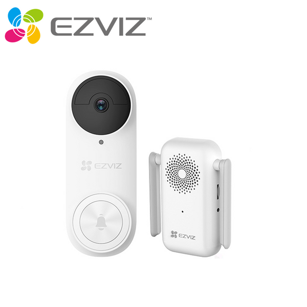 EZVIZ DB2 3MP Battery-Powered Wireless Kit Weatherproof 5200mAh Outdoor Video Doorbell With Chime