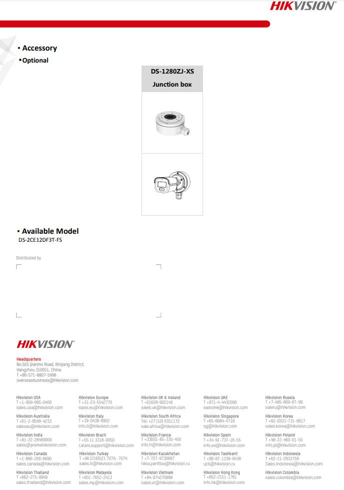 HIKVISION DS-2CE12DF3T-FS 2MP ColorVu Audio Fixed Bullet Camera
