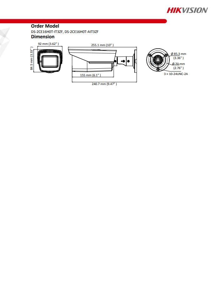 HIKVISION DS-2CE16H0T-IT3ZF 5MP Motorized Varifocal Bullet Camera